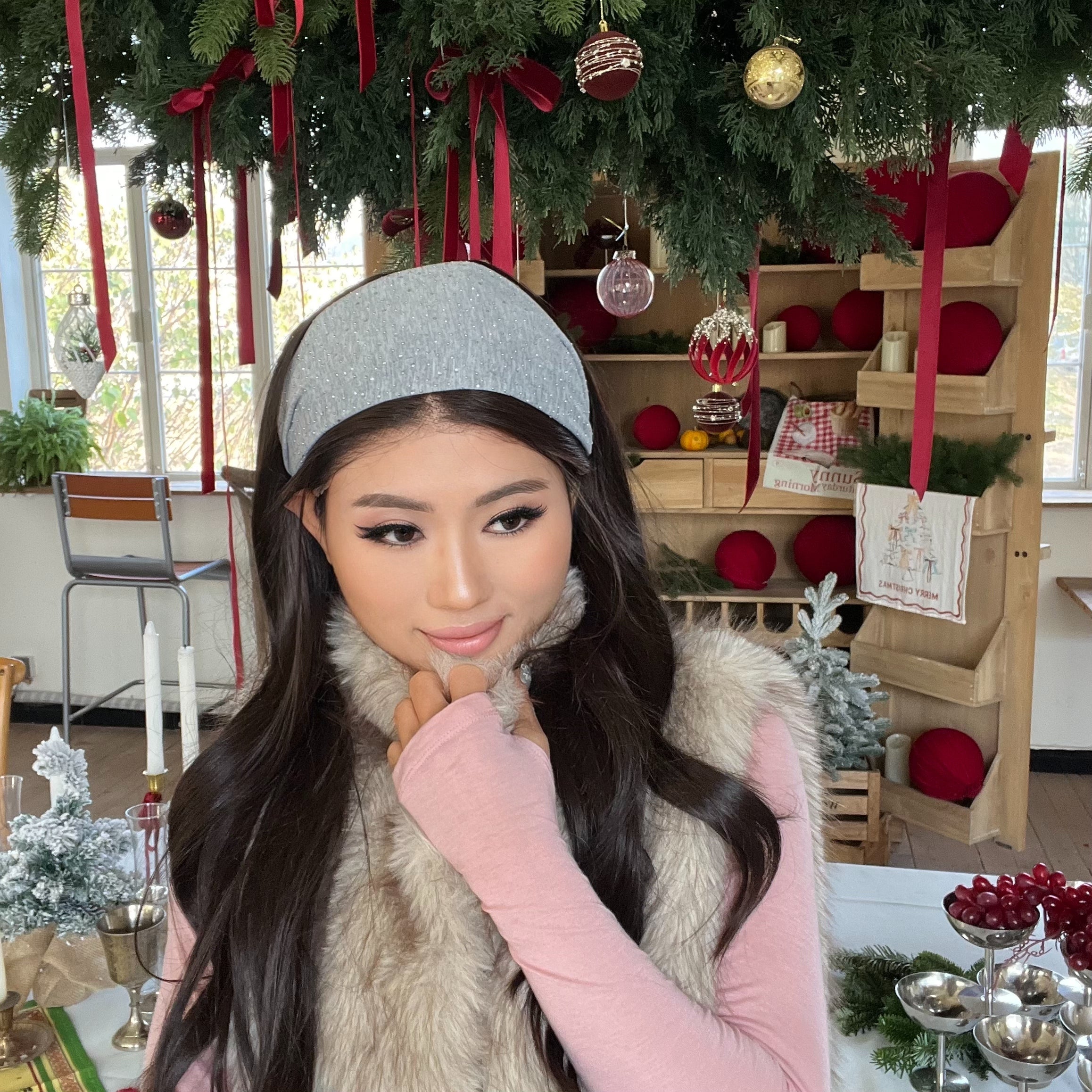 ACON Winter Headbands for Women – Warm Head Wraps, Earmuff Style Ear Warmers, Cozy Headwrap for Running, Womens Outdoors Gear & Accessories - Chunky Sequin