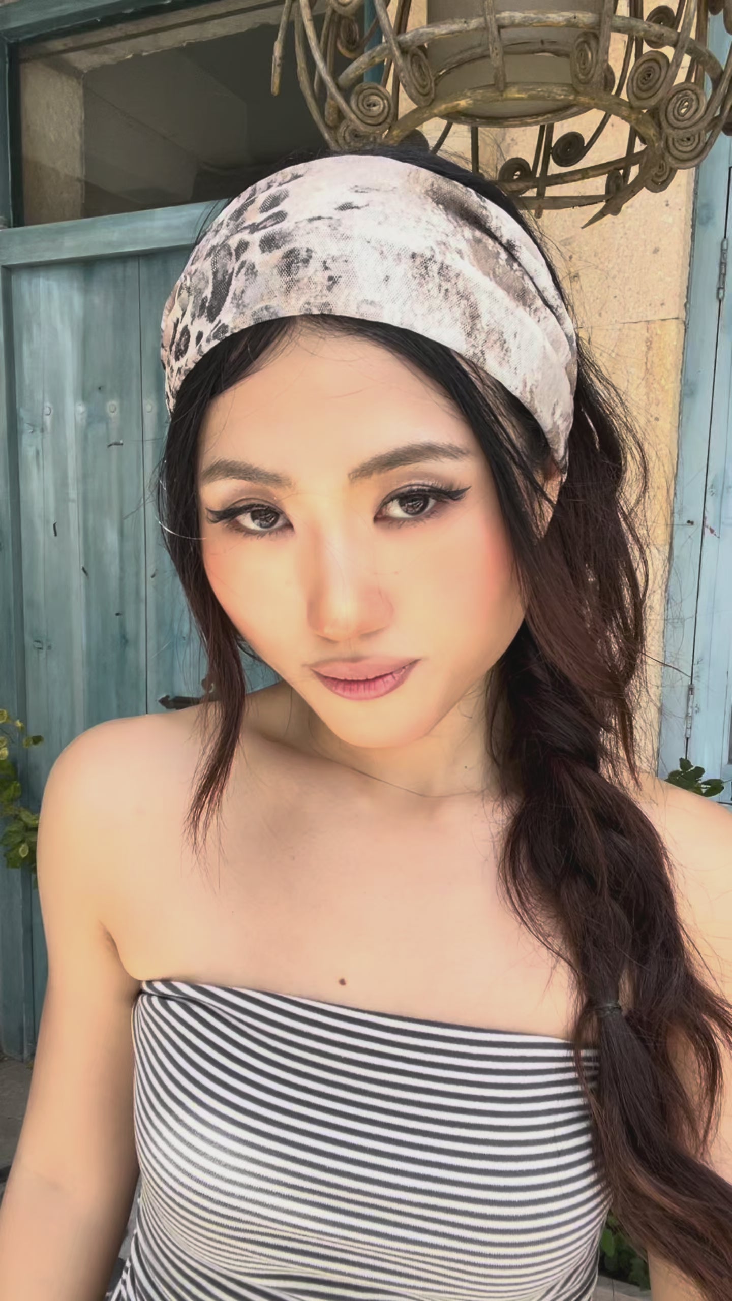 ACON Luxury Mesh Animal Print Headband | Lightweight Stretch Hair Band for Women